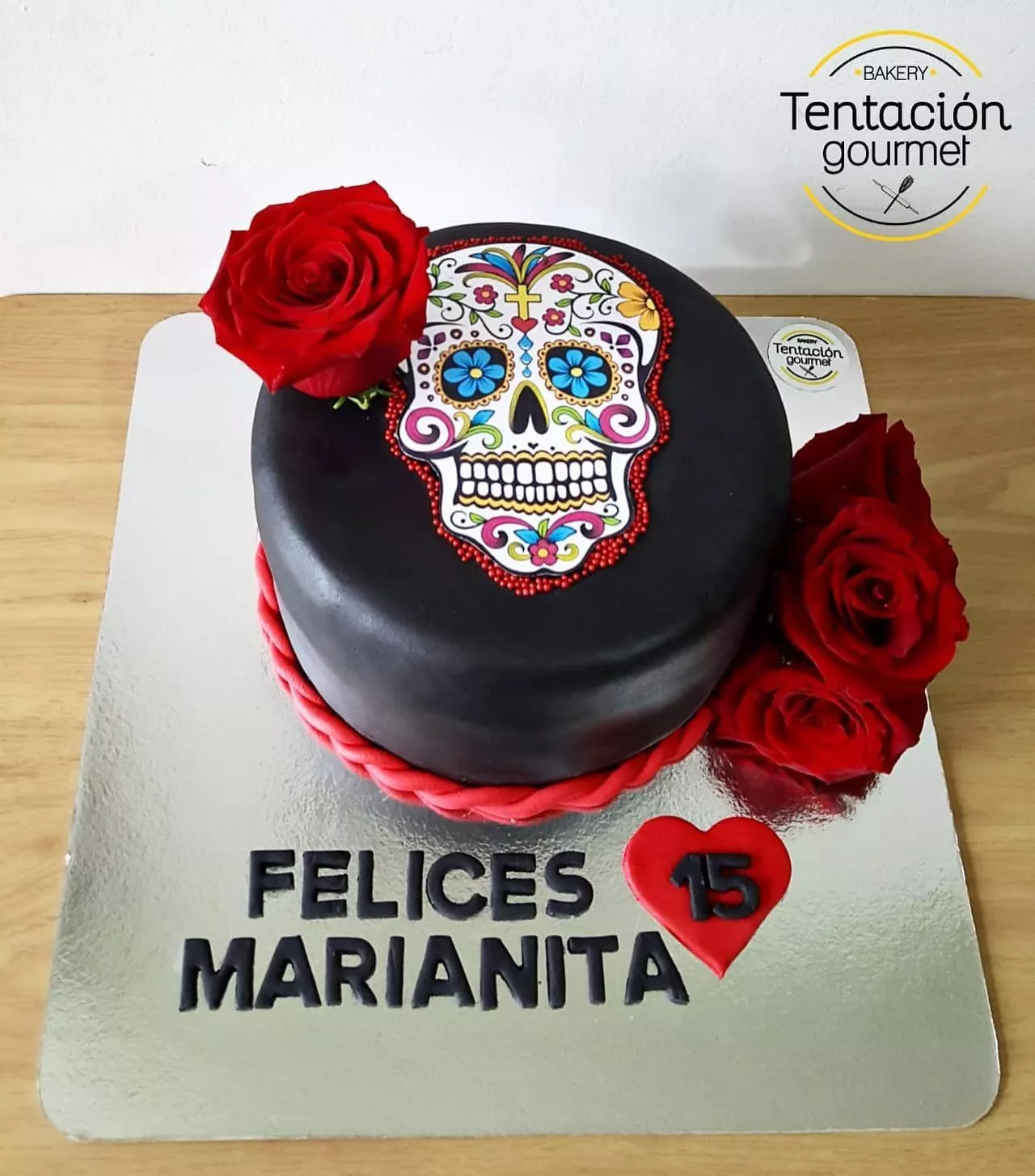 Torta decorada estilo catrina mexicana